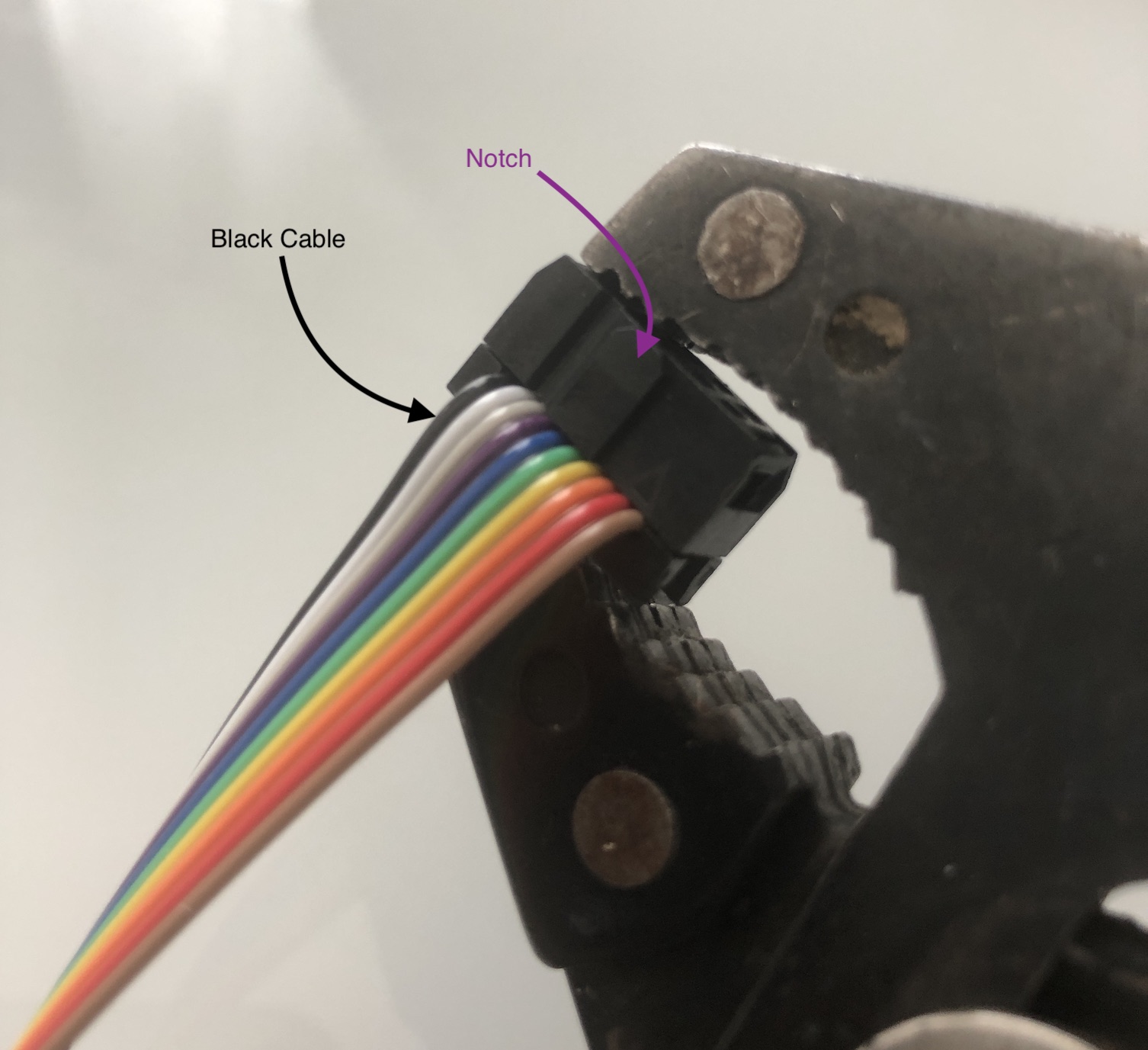 RGB IDC cable crimping