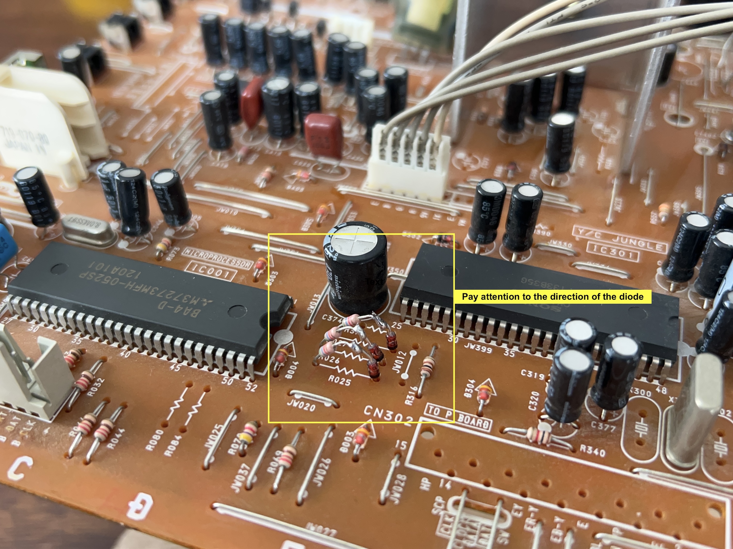 Sony KV-27S42 add inline diodes